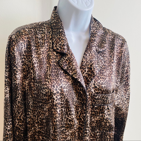 In The Bloom by Jonquil Leopard Night Pajamas Dress Size L - Picture 5 of 8